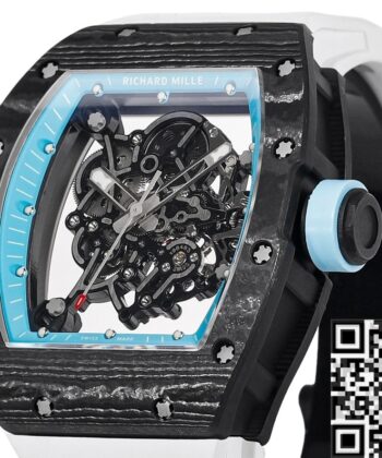 Richard Mille RM055 Blue Bezel Carbon Fiber Case RM Factory