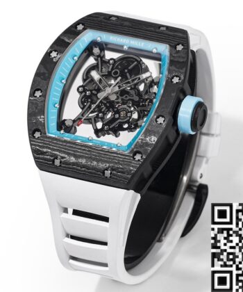 Richard Mille RM055 Blue Bezel Carbon Fiber Case RM Factory