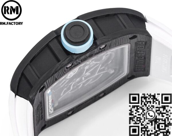 Richard Mille RM055 Blue Bezel Carbon Fiber Case RM Factory
