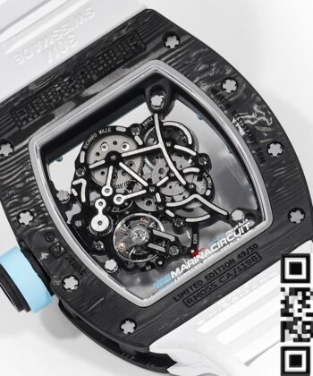 Richard Mille RM055 Blue Bezel Carbon Fiber Case RM Factory