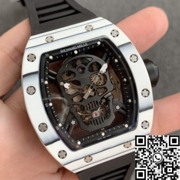 Fake Richard Mille RM052 White Carbon Fiber Case YS Factory
