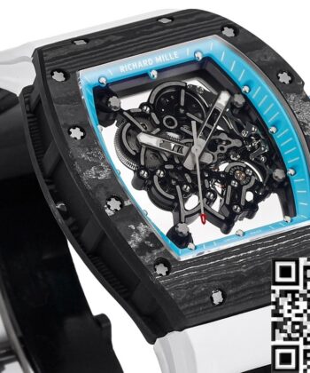 Richard Mille RM055 Blue Bezel Carbon Fiber Case RM Factory