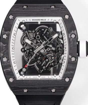 Richard Mille RM055 Watches Black Carbon Fiber Case RM