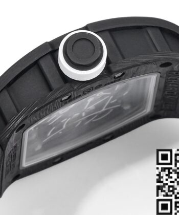 Richard Mille RM055 Watches Black Carbon Fiber Case RM