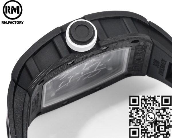 Richard Mille RM055 Watches Black Carbon Fiber Case RM