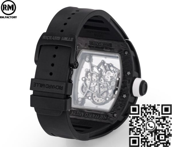 Richard Mille RM055 Watches Black Carbon Fiber Case RM
