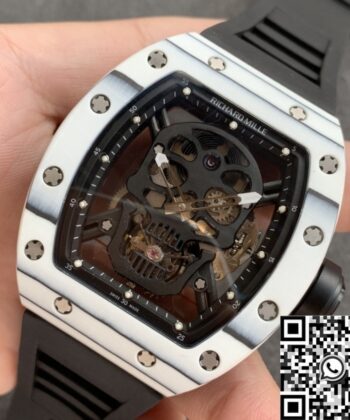 Fake Richard Mille RM052 White Carbon Fiber Case YS Factory