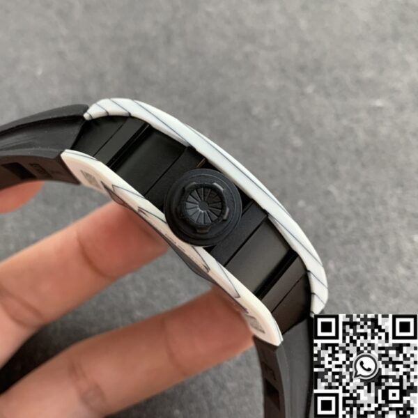 Fake Richard Mille RM052 White Carbon Fiber Case YS Factory