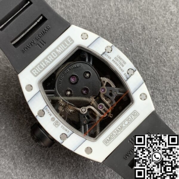 Fake Richard Mille RM052 White Carbon Fiber Case YS Factory