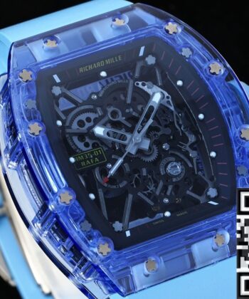 RM35-01 Blue Strap Richard Mille Blue Crystal Watch RM Factory
