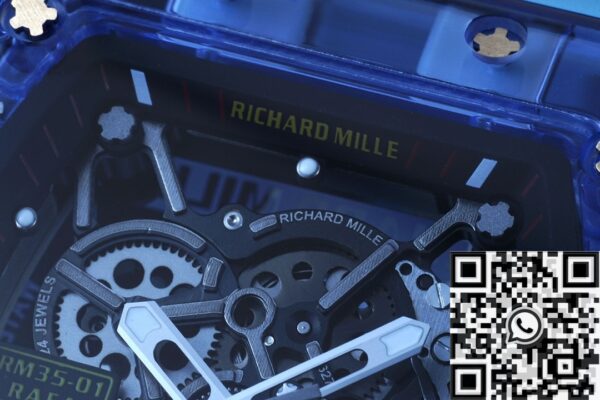 RM35-01 Blue Strap Richard Mille Blue Crystal Watch RM Factory