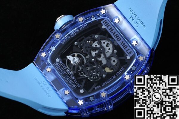 RM35-01 Blue Strap Richard Mille Blue Crystal Watch RM Factory