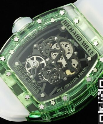 RM35-01 Green Crystal Richard Mille Watch RM Factory