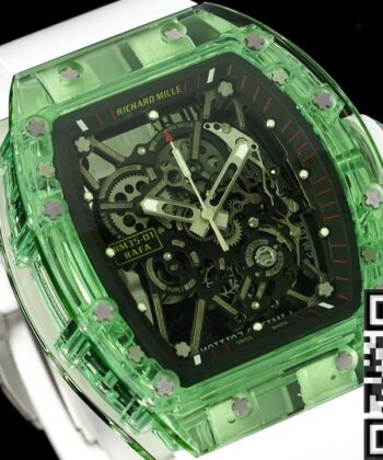 RM35-01 Richard Mille Green Crystal White Strap RM Factory