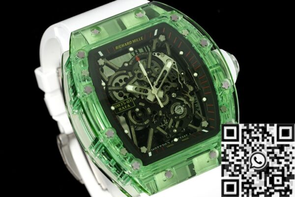 RM35-01 Richard Mille Green Crystal White Strap RM Factory