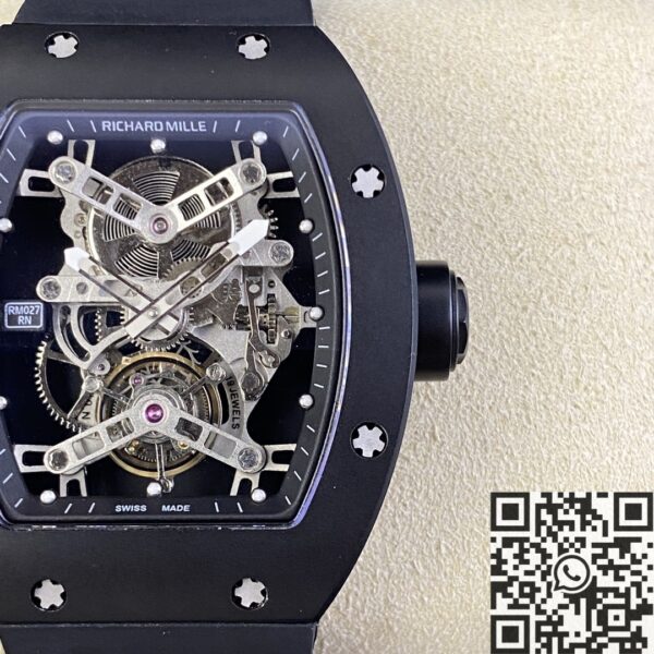 Richard Mille RM027 Black Titanium Tourbillon Watch YS Factory