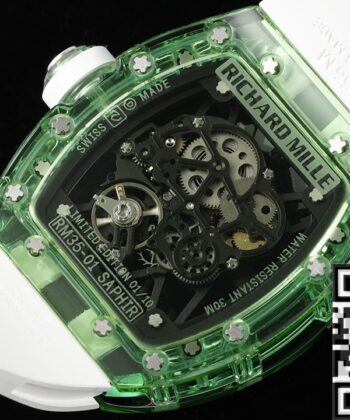 RM35-01 Richard Mille Green Crystal White Strap RM Factory