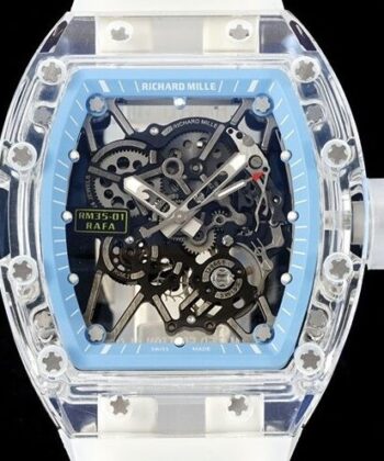 RM35-01 Blue Dial Richard Mille Transparent Strap RM Factory