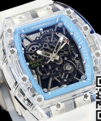 RM35-01 Blue Dial Richard Mille Transparent Strap RM Factory