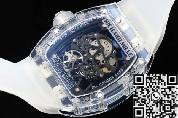 RM35-01 Blue Dial Richard Mille Transparent Strap RM Factory