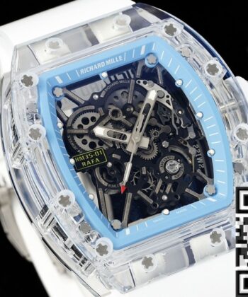 RM35-01 Watch RM Factory Richard Mille Blue Dial White Rubber
