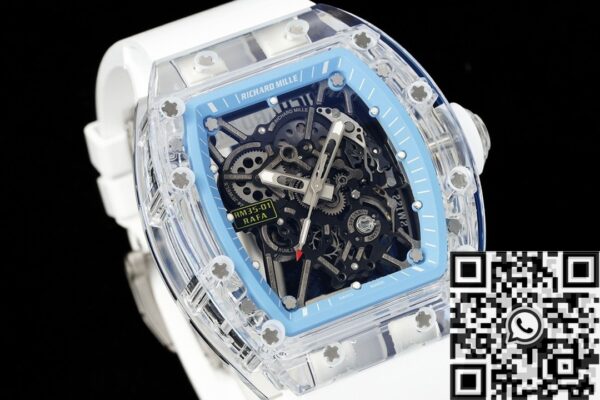 RM35-01 Watch RM Factory Richard Mille Blue Dial White Rubber