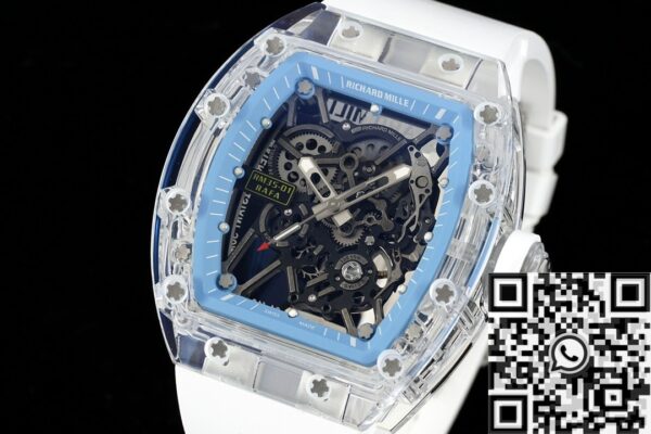 RM35-01 Watch RM Factory Richard Mille Blue Dial White Rubber