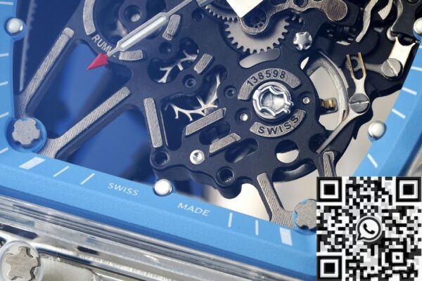 RM35-01 Watch RM Factory Richard Mille Blue Dial White Rubber