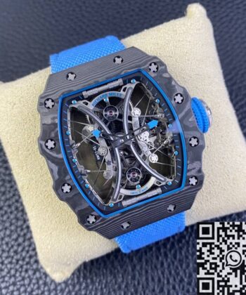 RM Factory RM53-01 Richard Mille Tourbillon Blue Nylon Strap