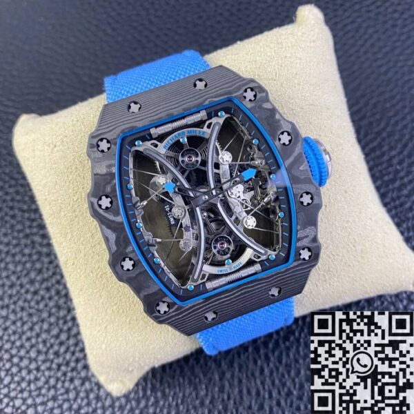 RM Factory RM53-01 Richard Mille Tourbillon Blue Nylon Strap