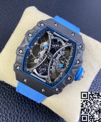 RM Factory RM53-01 Richard Mille Tourbillon Blue Nylon Strap