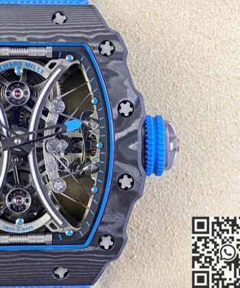 RM Factory RM53-01 Richard Mille Tourbillon Blue Nylon Strap