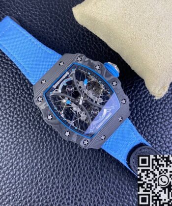 RM Factory RM53-01 Richard Mille Tourbillon Blue Nylon Strap