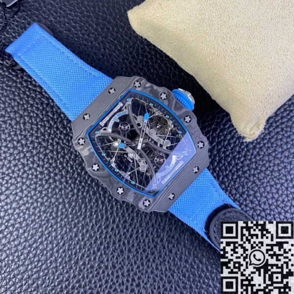 RM Factory RM53-01 Richard Mille Tourbillon Blue Nylon Strap