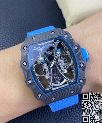 RM Factory RM53-01 Richard Mille Tourbillon Blue Nylon Strap