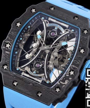 RM53-01 Tourbillon Blue Rubber Richard Mille Watch RM Factory