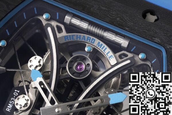 RM53-01 Tourbillon Blue Rubber Richard Mille Watch RM Factory
