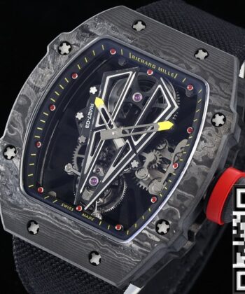 Richard Mille Fake RM27-03 Tourbillon Black Nylon Strap Watch