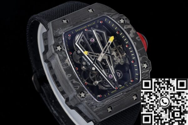 Richard Mille Fake RM27-03 Tourbillon Black Nylon Strap Watch