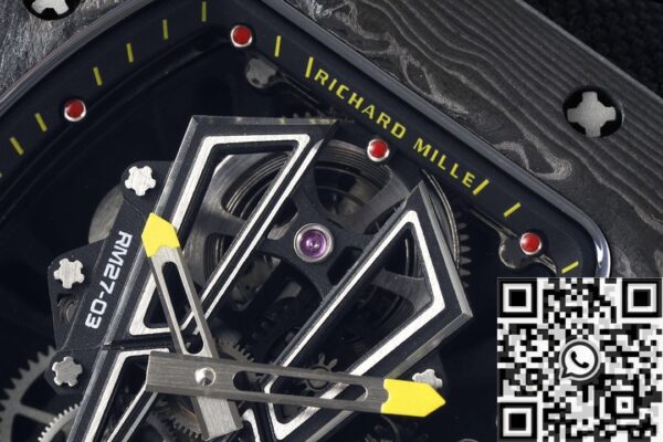 Richard Mille Fake RM27-03 Tourbillon Black Nylon Strap Watch
