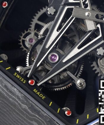 Richard Mille Fake RM27-03 Tourbillon Black Nylon Strap Watch
