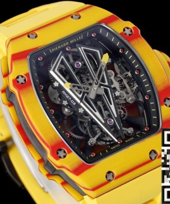RM27-03 Yellow Rubber Strap Richard Mille Tourbillon RM Factory
