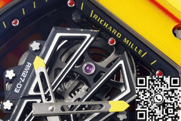 RM27-03 Yellow Rubber Strap Richard Mille Tourbillon RM Factory