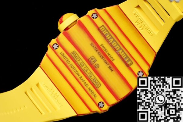 RM27-03 Yellow Rubber Strap Richard Mille Tourbillon RM Factory