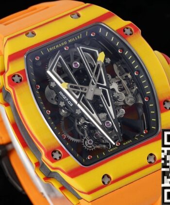 RM27-03 Orange Rubber Strap Richard Mille Tourbillon RM Factory