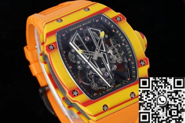 RM27-03 Orange Rubber Strap Richard Mille Tourbillon RM Factory