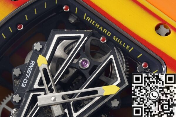 RM27-03 Orange Rubber Strap Richard Mille Tourbillon RM Factory