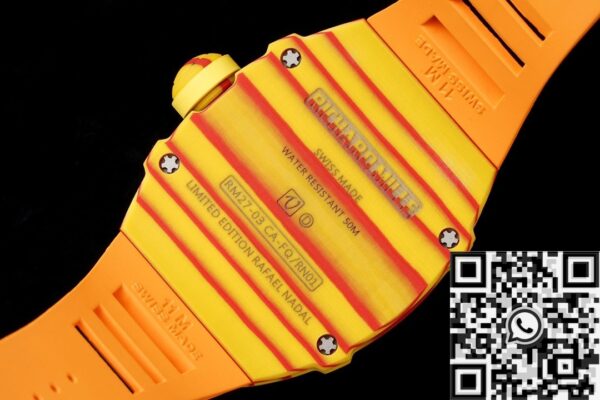 RM27-03 Orange Rubber Strap Richard Mille Tourbillon RM Factory