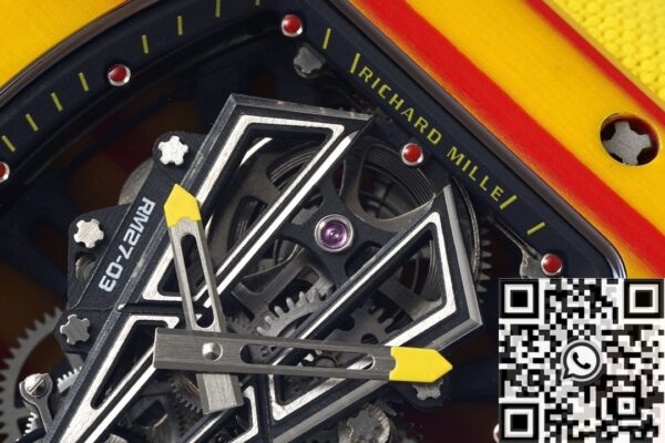 RM27-03 Yellow Nylon Strap Richard Mille Tourbillon RM Factory