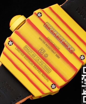 RM27-03 Orange Watch Richard Mille Tourbillon Nylon Strap Watch